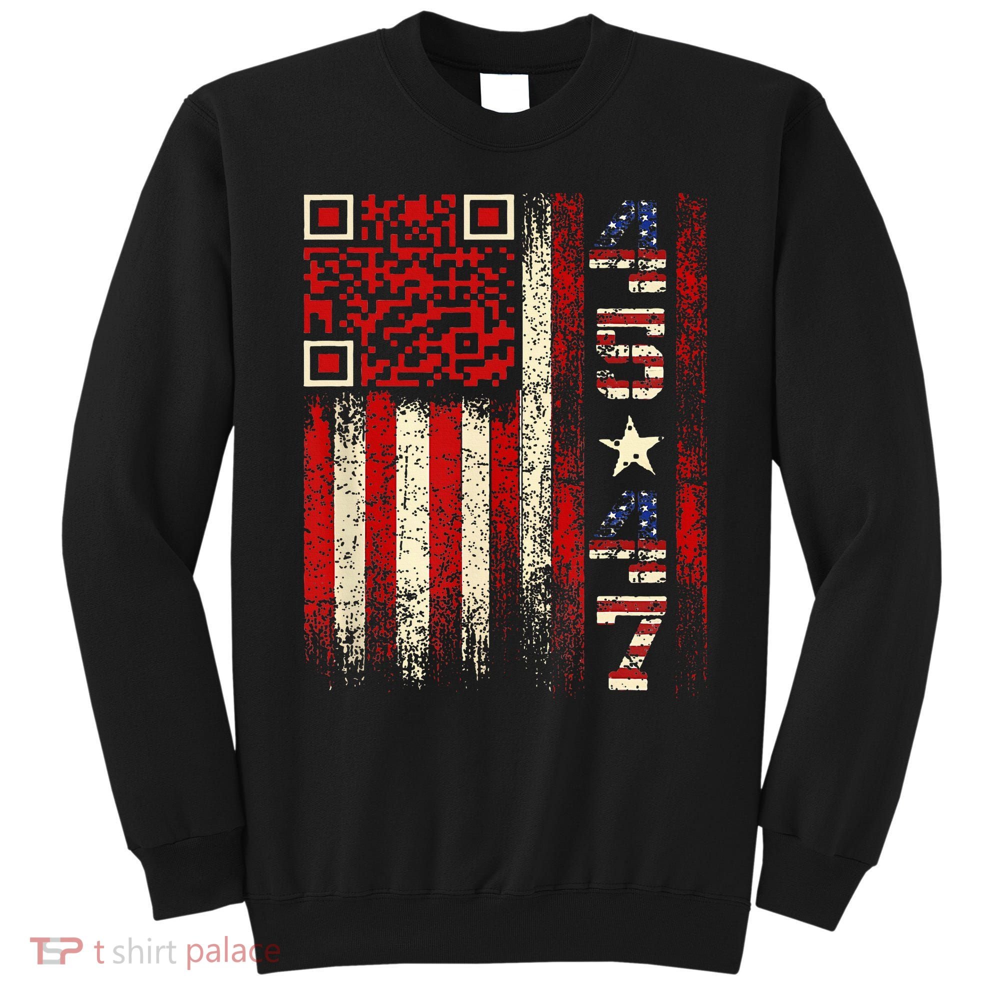 Qr Scan Me President Trump 4547 Trump Dancing Code Sweatshirt