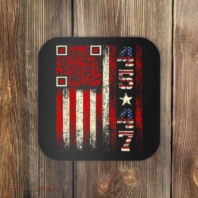 Qr Scan Me President Trump 4547 Trump Dancing Code Coaster
