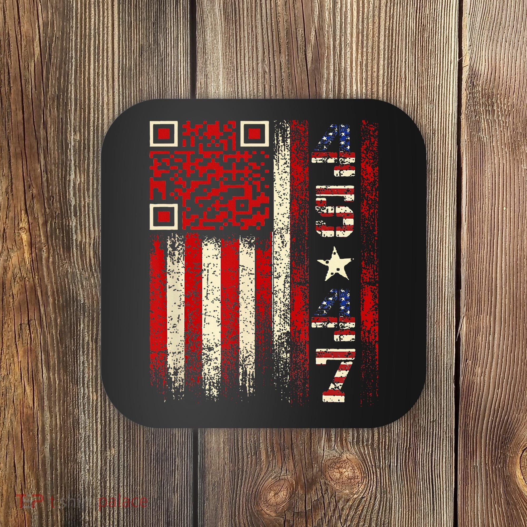 Qr Scan Me President Trump 4547 Trump Dancing Code Coaster