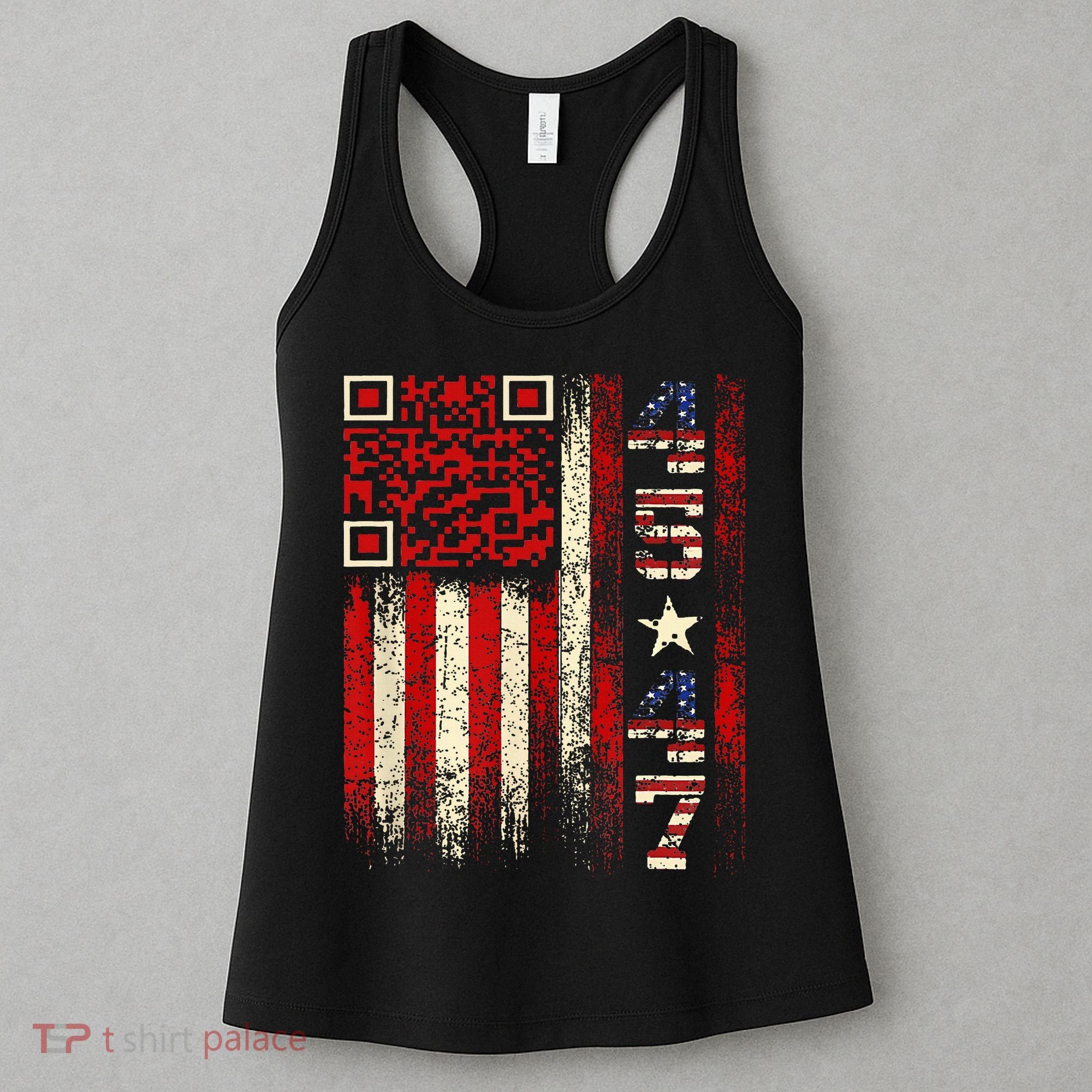 Qr Scan Me President Trump 4547 Trump Dancing Code Women's Tank Top