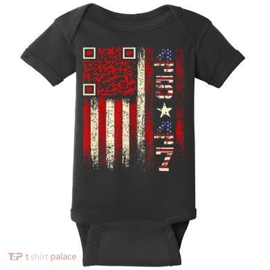 Qr Scan Me President Trump 4547 Trump Dancing Code Baby Bodysuit