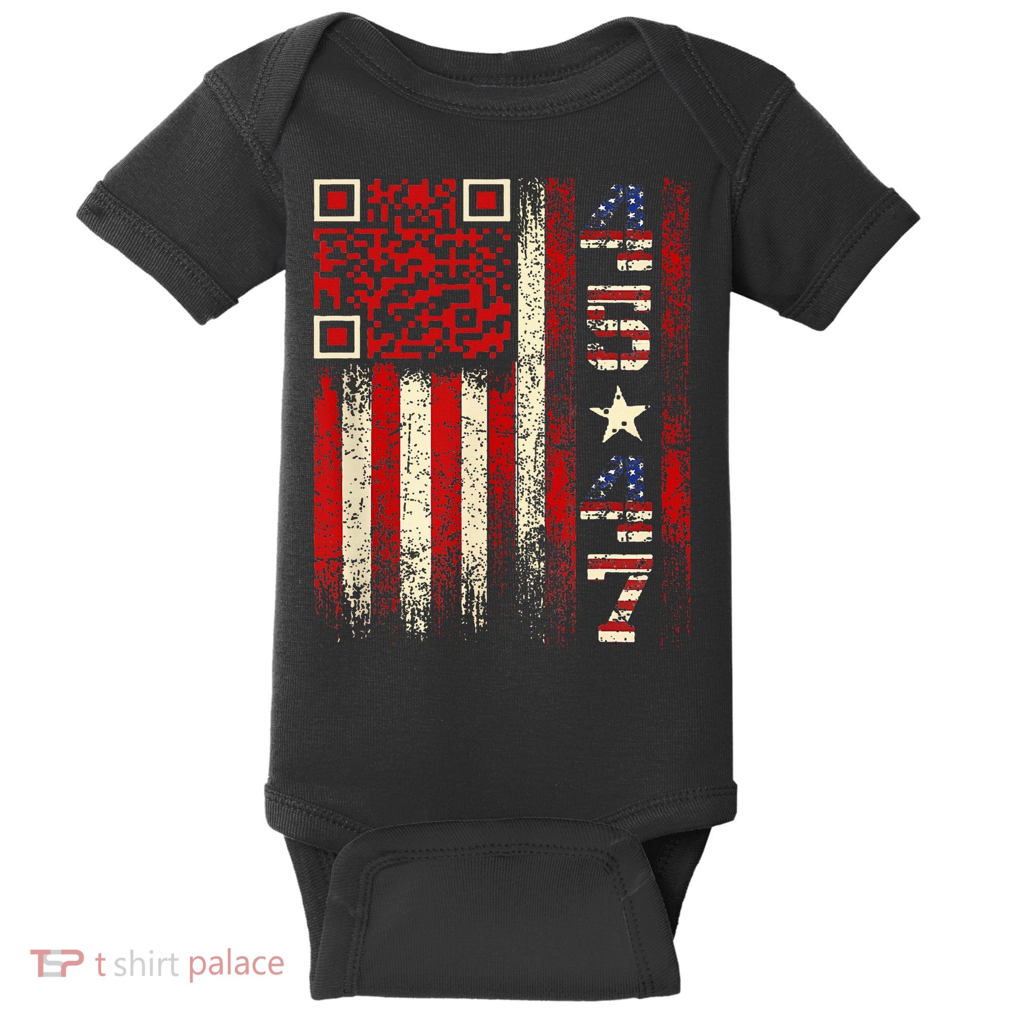 Qr Scan Me President Trump 4547 Trump Dancing Code Baby Bodysuit