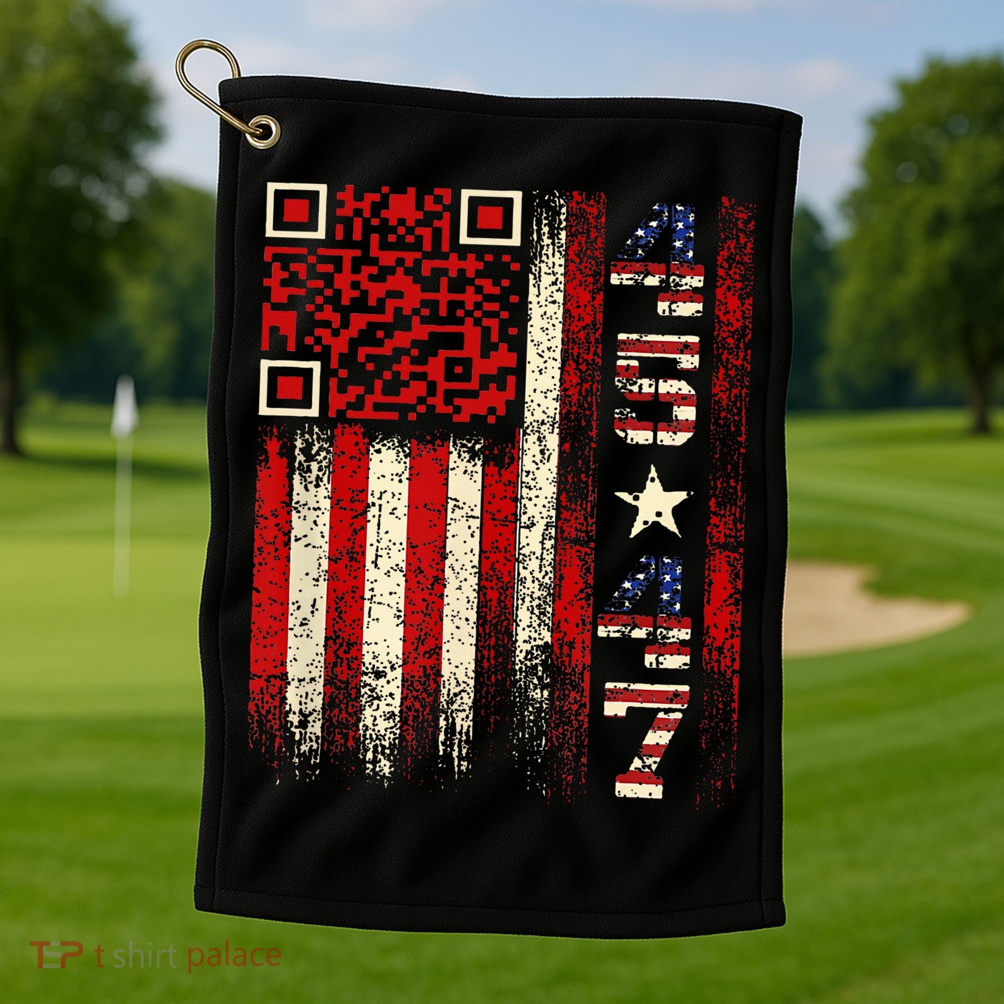Qr Scan Me President Trump 4547 Trump Dancing Code Golf Towel