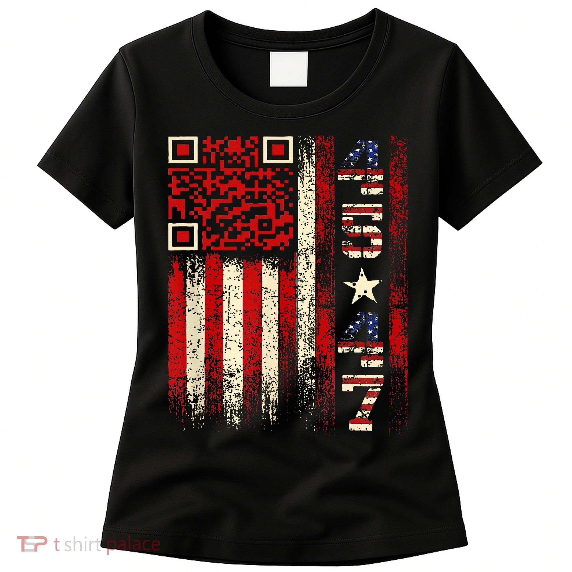Qr Scan Me President Trump 4547 Trump Dancing Code Women's T-Shirt