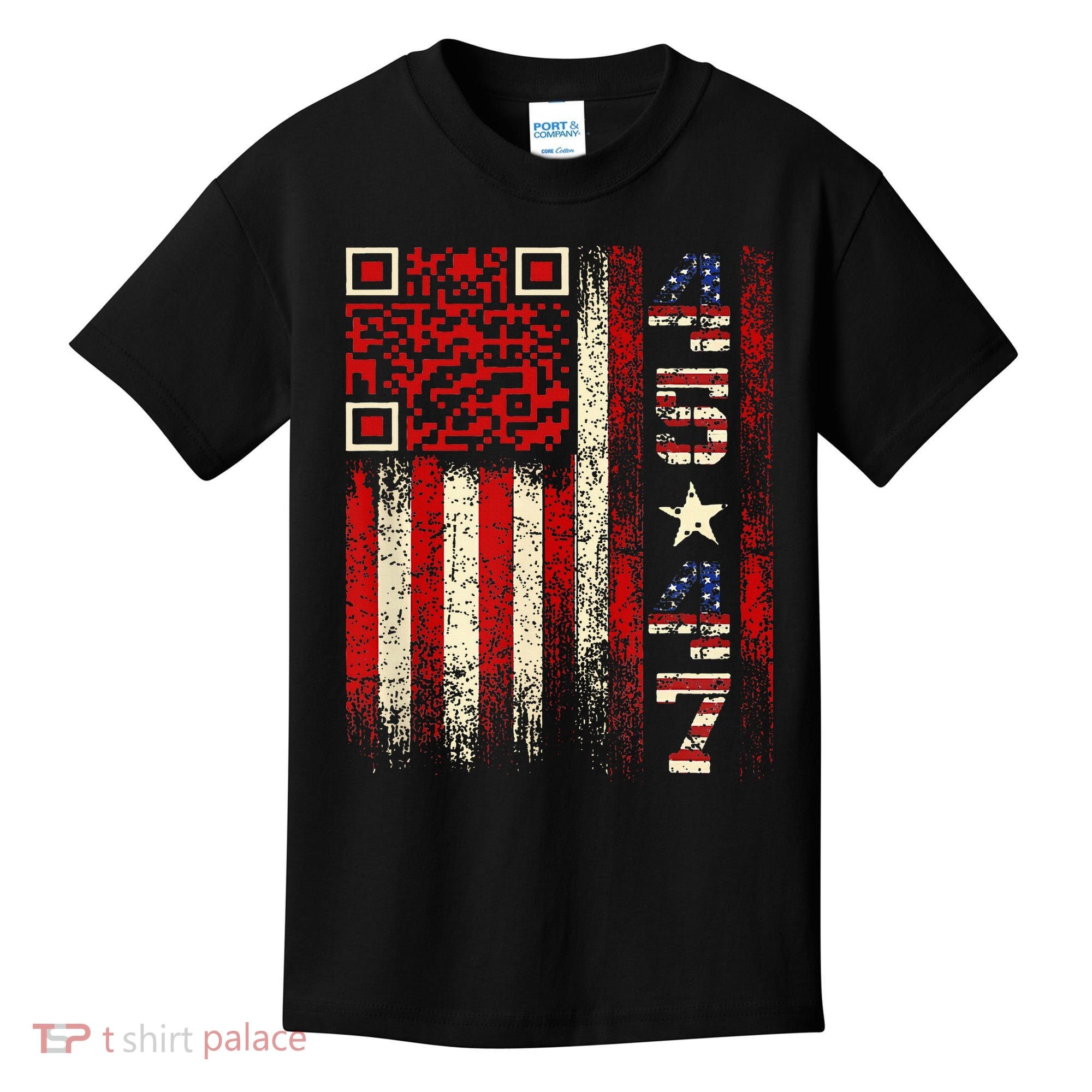 Qr Scan Me President Trump 4547 Trump Dancing Code Kids T-Shirt