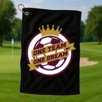 Qatar Soccer One Team One Dream Golf Towel thumb 1