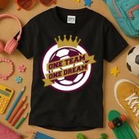 Qatar Soccer One Team One Dream Kids T-Shirt thumb 3