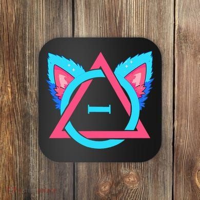Quadrobics Therian Ears And Paws Therianthropy Quads Coaster