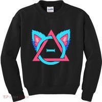 Quadrobics Therian Ears And Paws Therianthropy Quads Kids Sweatshirt thumb 0