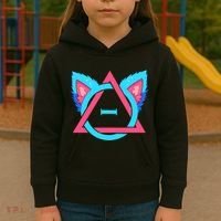 Quadrobics Therian Ears And Paws Therianthropy Quads Kids Hoodie thumb 3