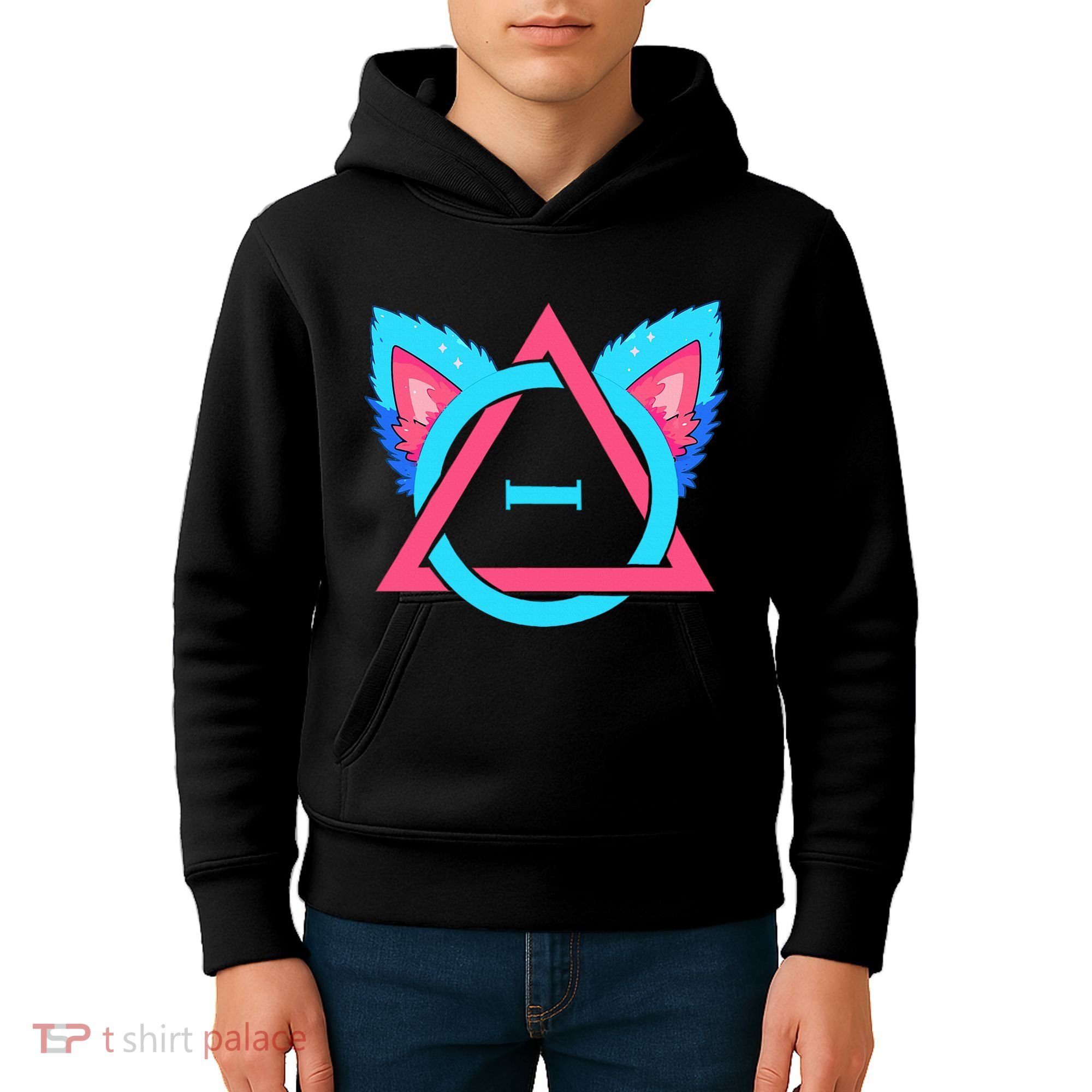 Quadrobics Therian Ears And Paws Therianthropy Quads Kids Hoodie