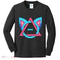 Quadrobics Therian Ears And Paws Therianthropy Quads Kids Long Sleeve Shirt thumb 0
