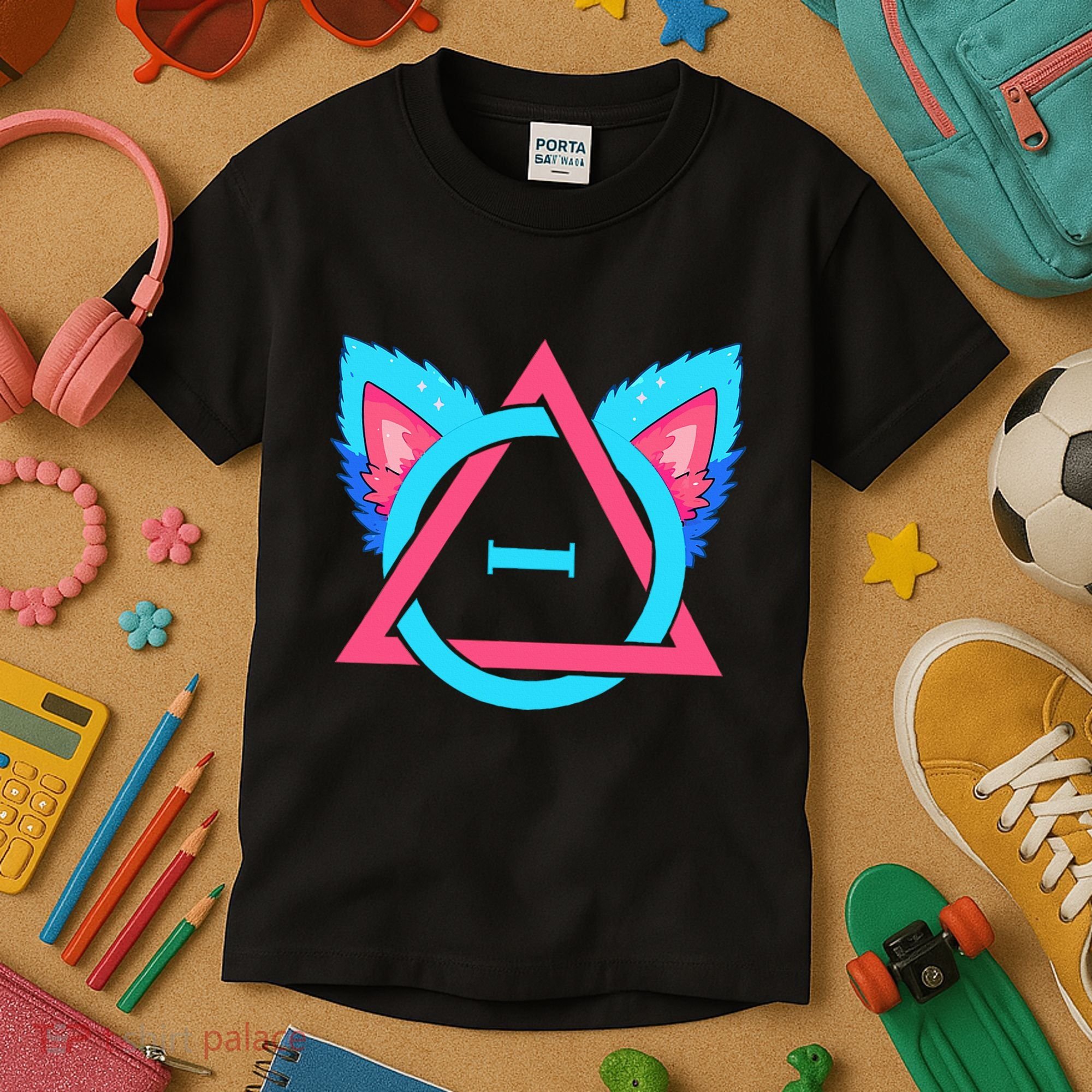 Quadrobics Therian Ears And Paws Therianthropy Quads Kids T-Shirt