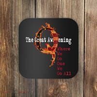 QAnon The Great Awakening American Flag Rabbit Gift Coaster thumb 0