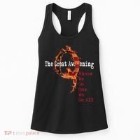 QAnon The Great Awakening American Flag Rabbit Gift Women's Tank Top thumb 0
