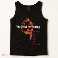 QAnon The Great Awakening American Flag Rabbit Gift Tank Top thumb 2