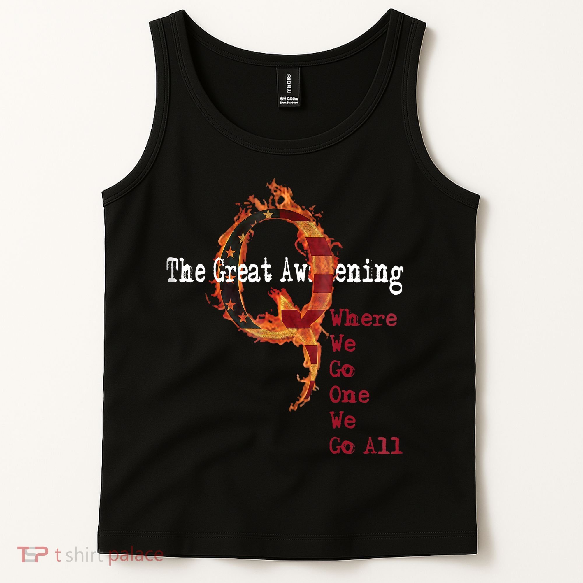 QAnon The Great Awakening American Flag Rabbit Gift Tank Top