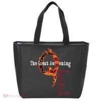 QAnon The Great Awakening American Flag Rabbit Gift Tote Bag thumb 0