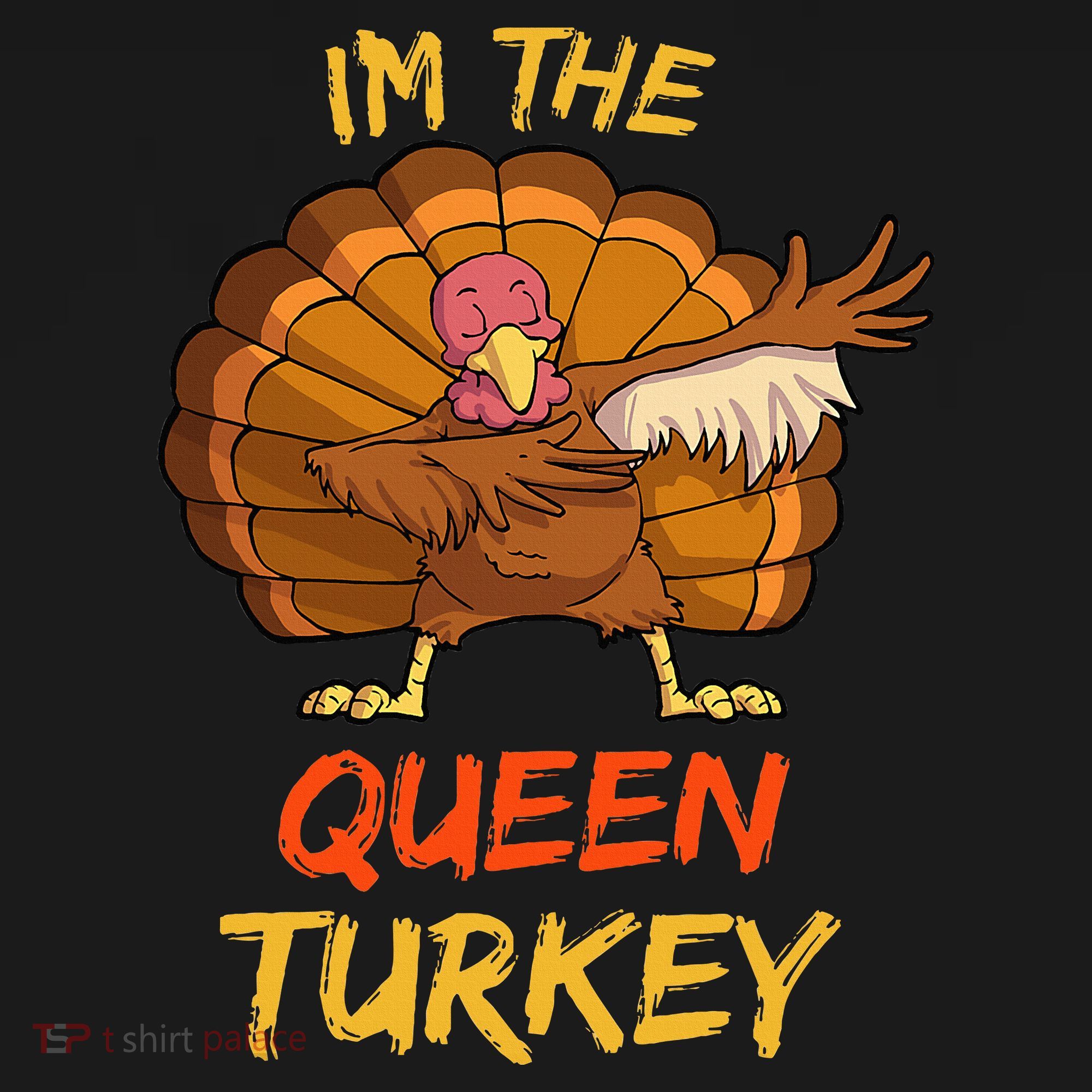 Queen Turkey Matching Family Group Thanksgiving Party Pajama Women's Hoodie