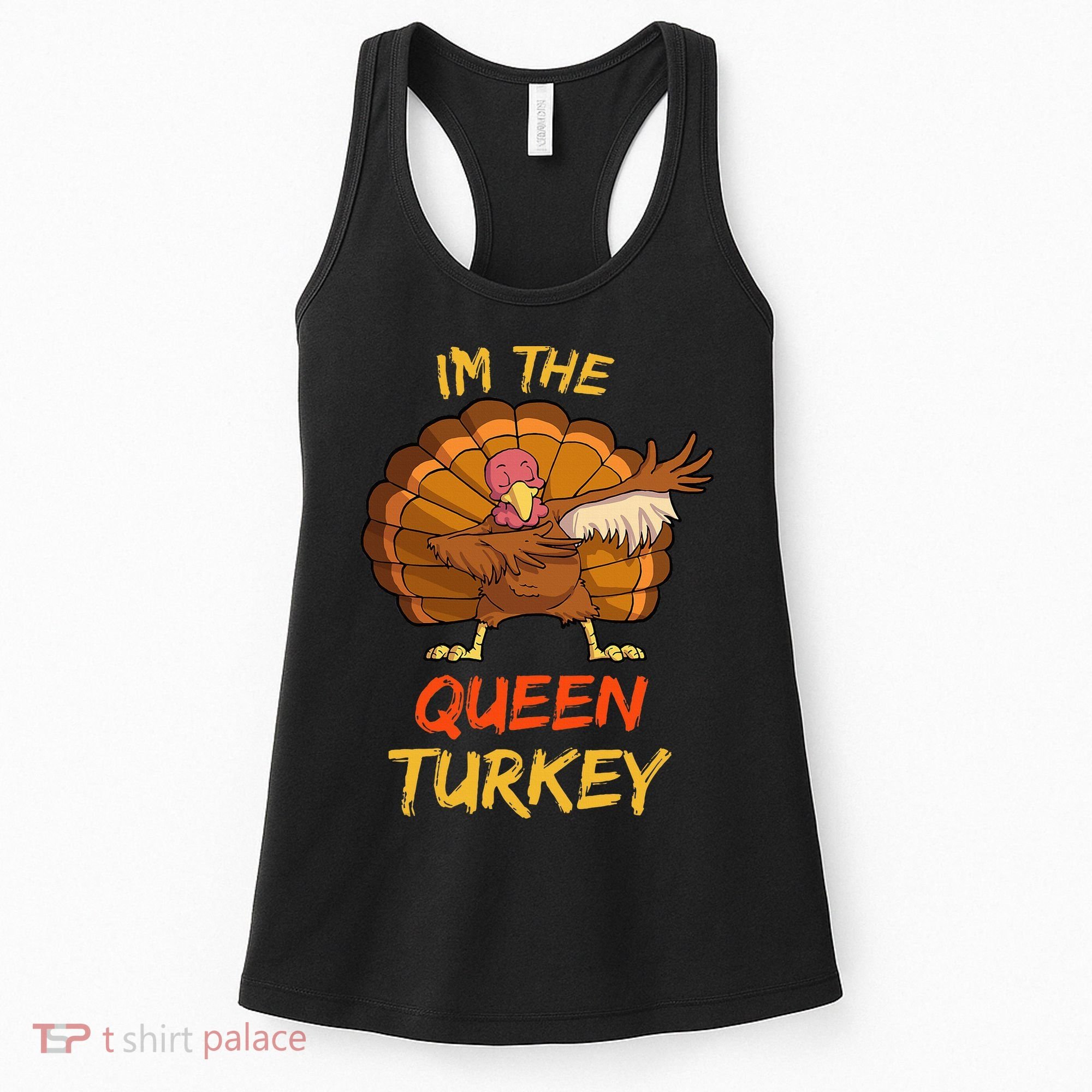 Queen Turkey Matching Family Group Thanksgiving Party Pajama Women's Tank Top