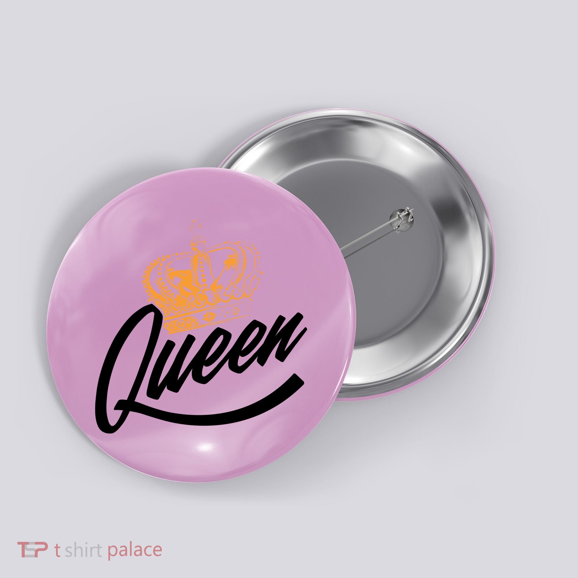 Queen Gold Crown  Button