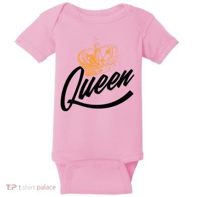 Queen Gold Crown  Baby Bodysuit