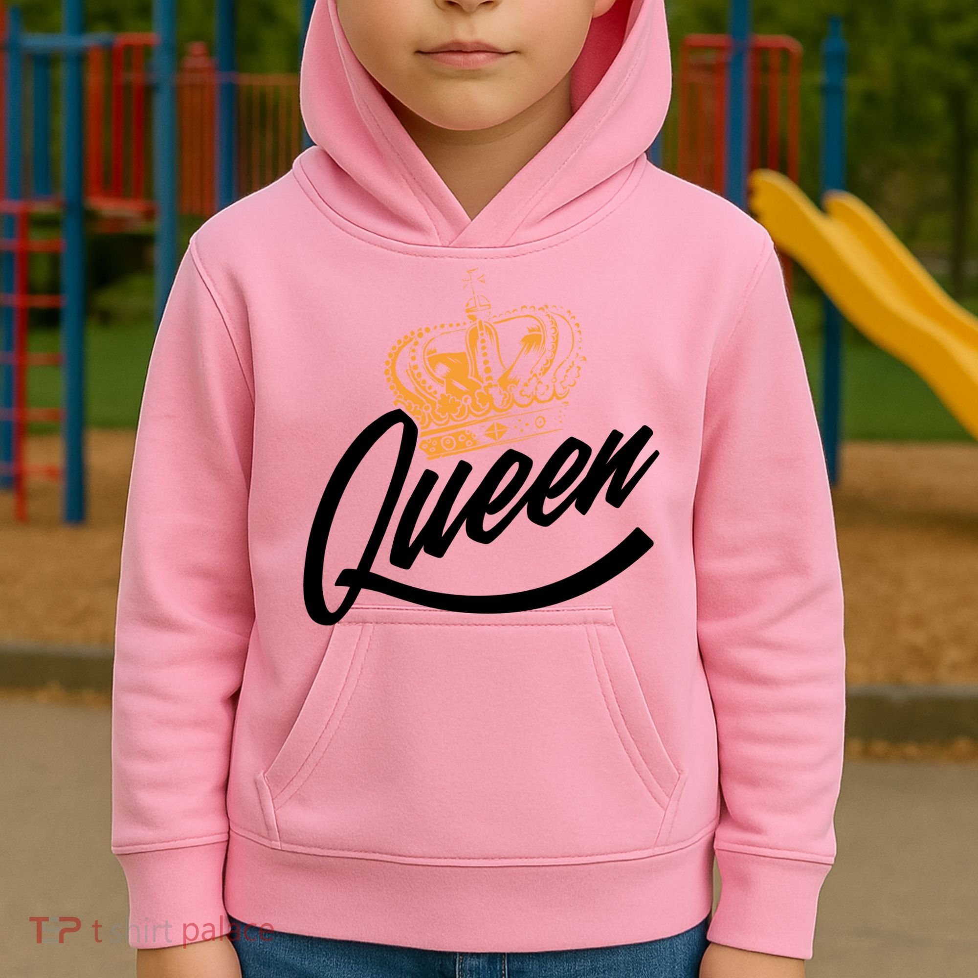 Queen Gold Crown  Kids Hoodie
