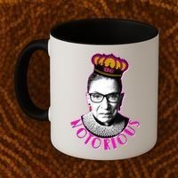 Queen Notorious RBG Ruth Bader Ginsburg Tribute Coffee Mug thumb 2