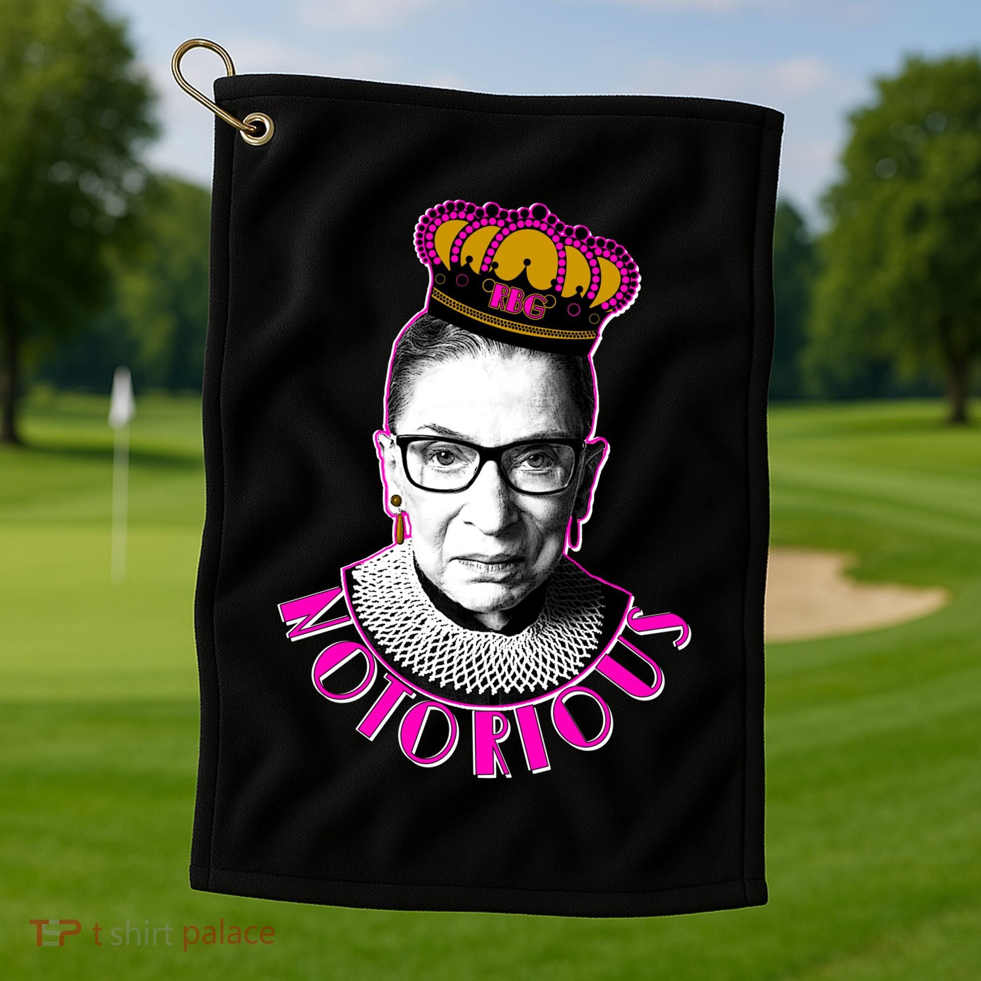 Queen Notorious RBG Ruth Bader Ginsburg Tribute Golf Towel