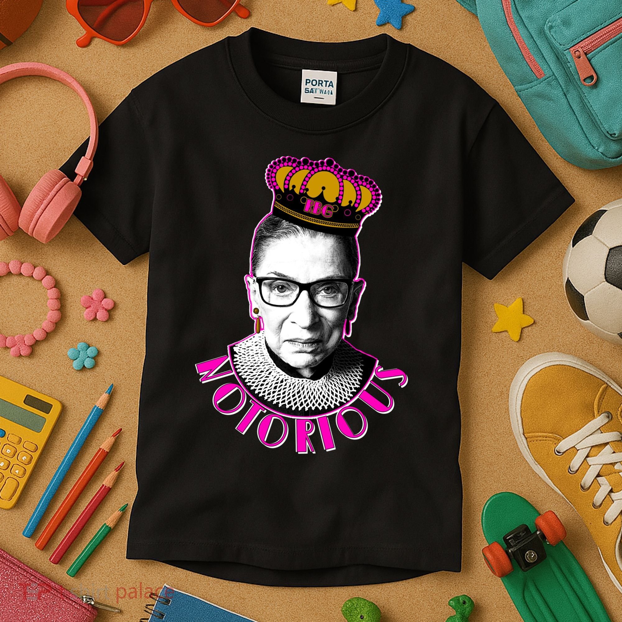 Queen Notorious RBG Ruth Bader Ginsburg Tribute Kids T-Shirt