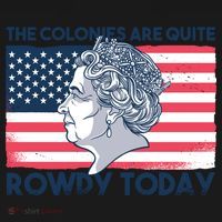 Queen Of England American Flag Women's Hoodie thumb 2