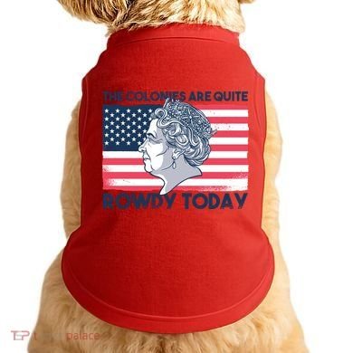 Queen Of England American Flag Doggie Tank