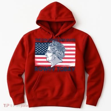 Queen Of England American Flag Hoodie