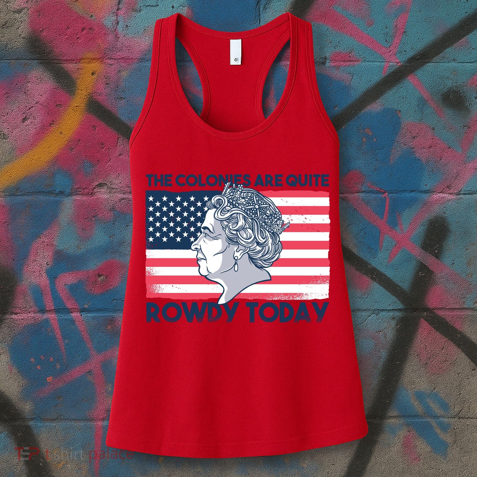 Queen Of England American Flag Women's Tank Top