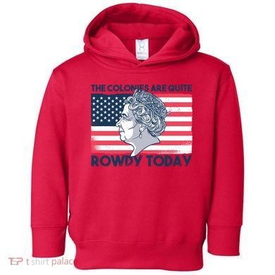 Queen Of England American Flag Toddler Hoodie