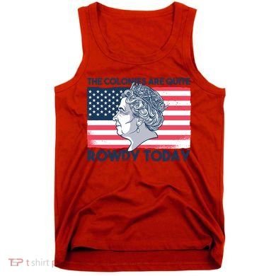 Queen Of England American Flag Tank Top