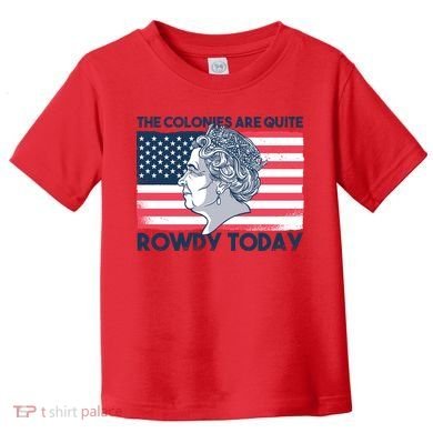 Queen Of England American Flag Toddler T-Shirt