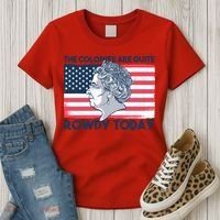 Queen Of England American Flag Women's T-Shirt thumb 3