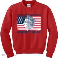 Queen Of England American Flag Kids Sweatshirt thumb 0