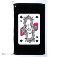 Queen Of Spades Golf Towel thumb 0