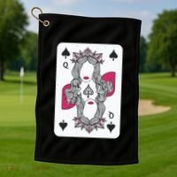 Queen Of Spades Golf Towel thumb 1