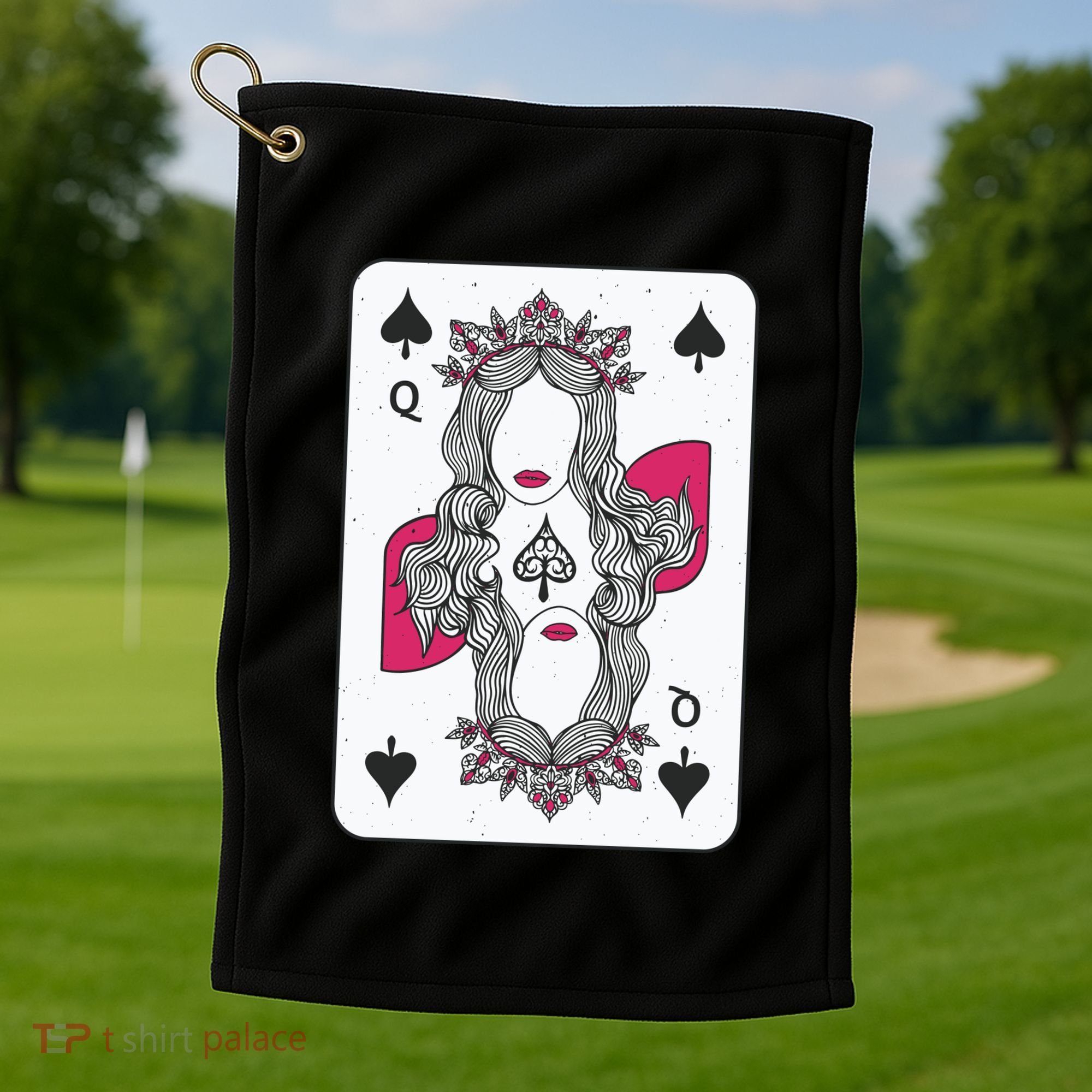 Queen Of Spades Golf Towel