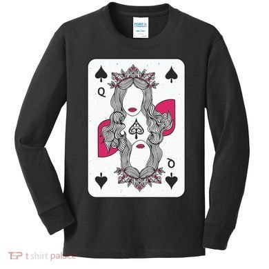 Queen Of Spades Kids Long Sleeve Shirt