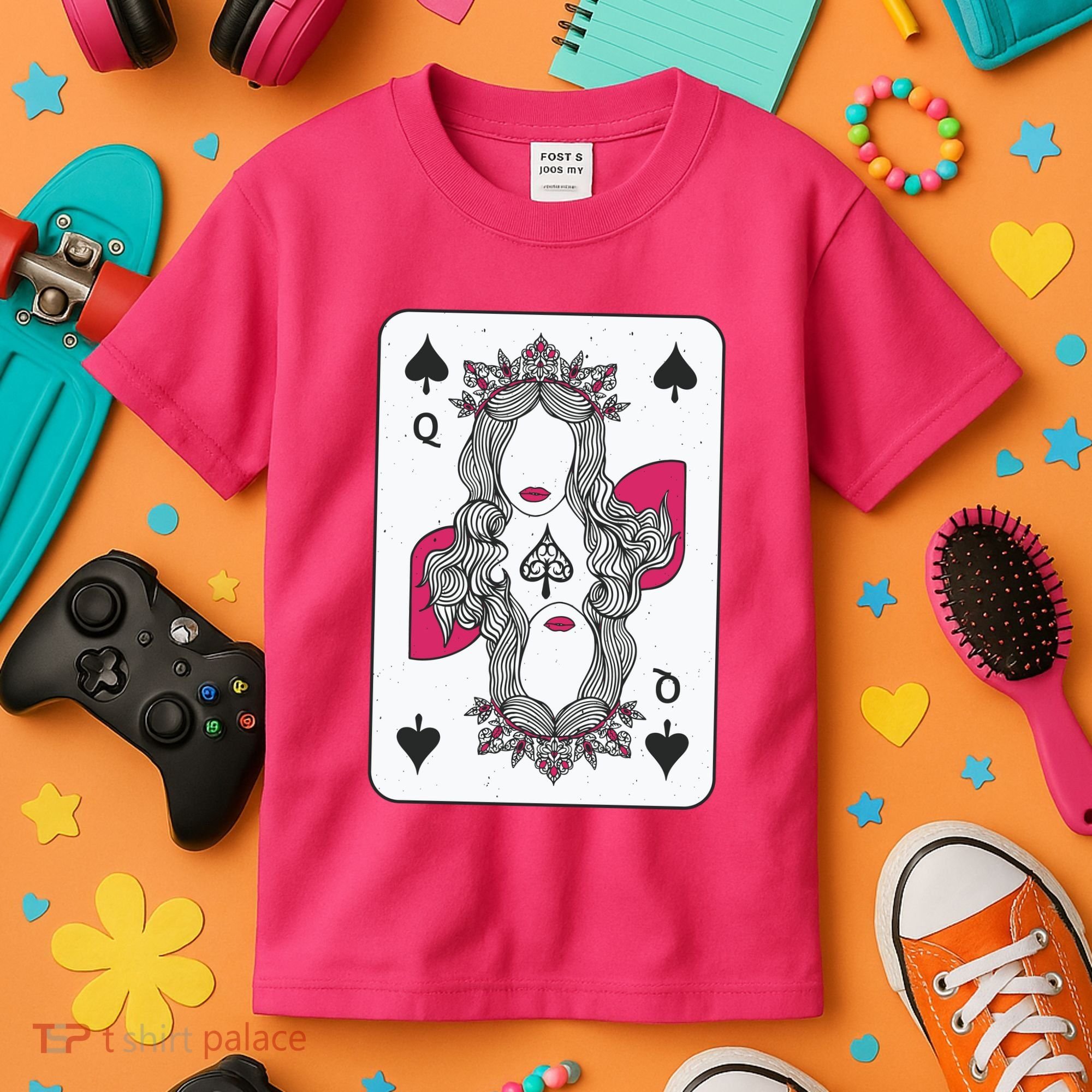 Queen Of Spades Kids T-Shirt