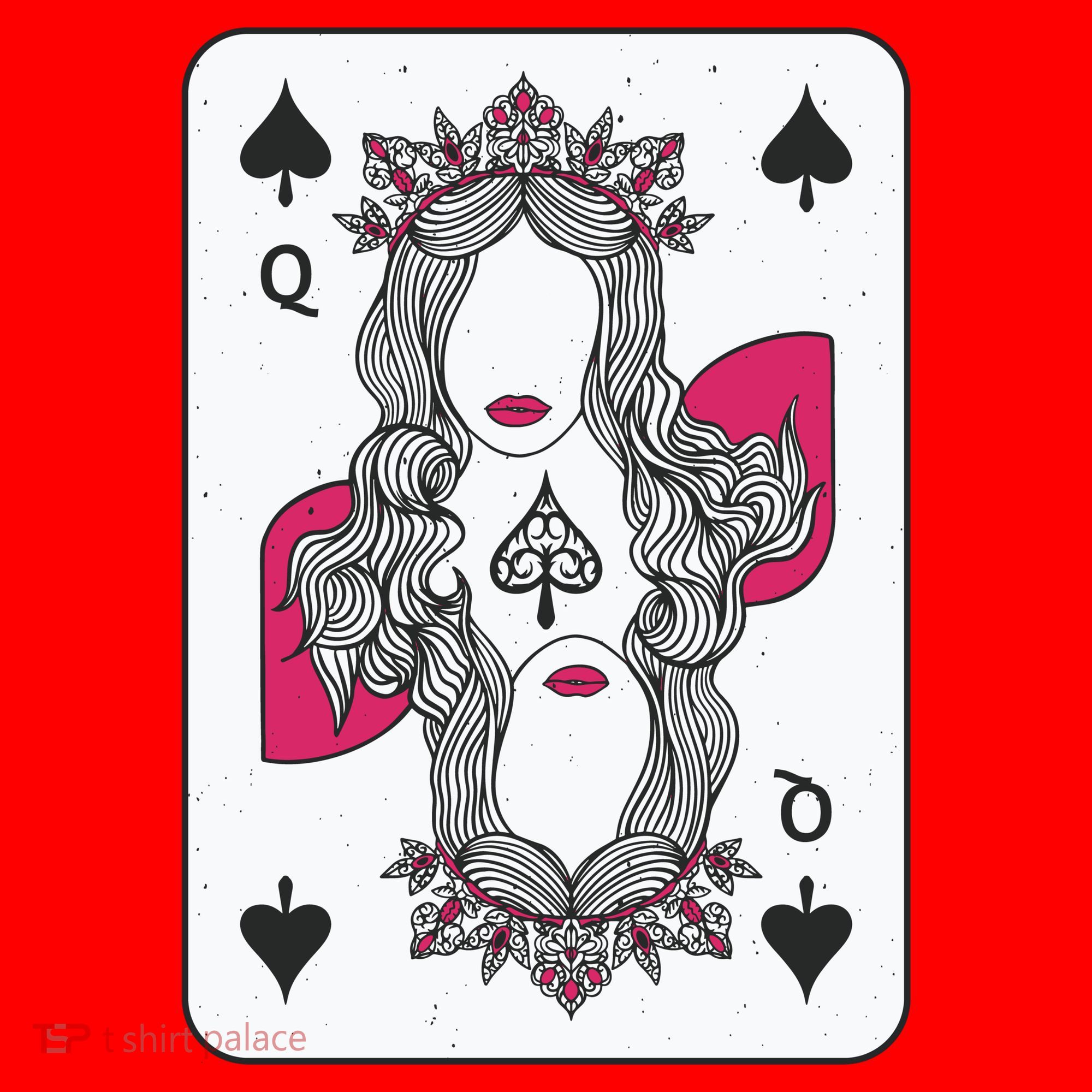 Queen Of Spades Santa Hat