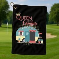Queen Of The Camper Golf Towel thumb 1