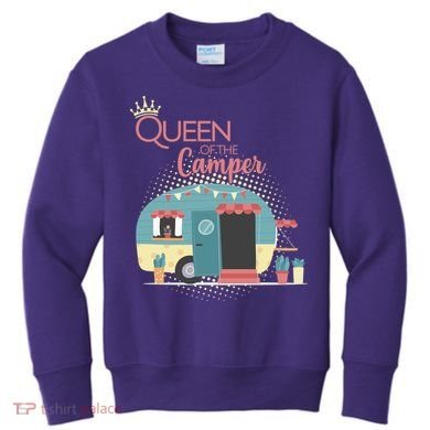 Queen Of The Camper Kids Sweatshirt