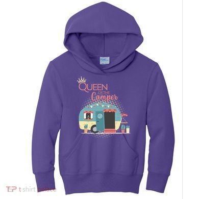 Queen Of The Camper Kids Hoodie