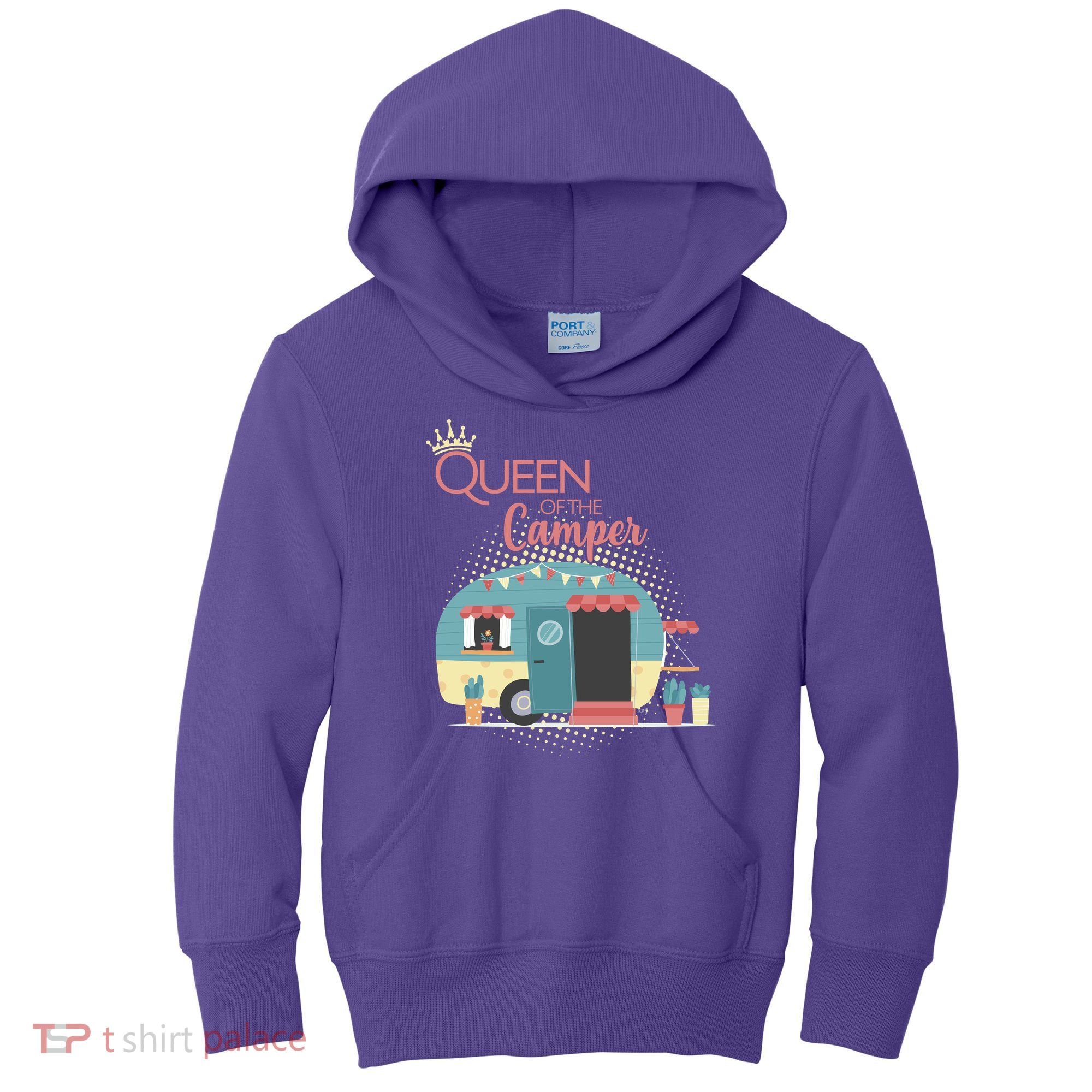 Queen Of The Camper Kids Hoodie