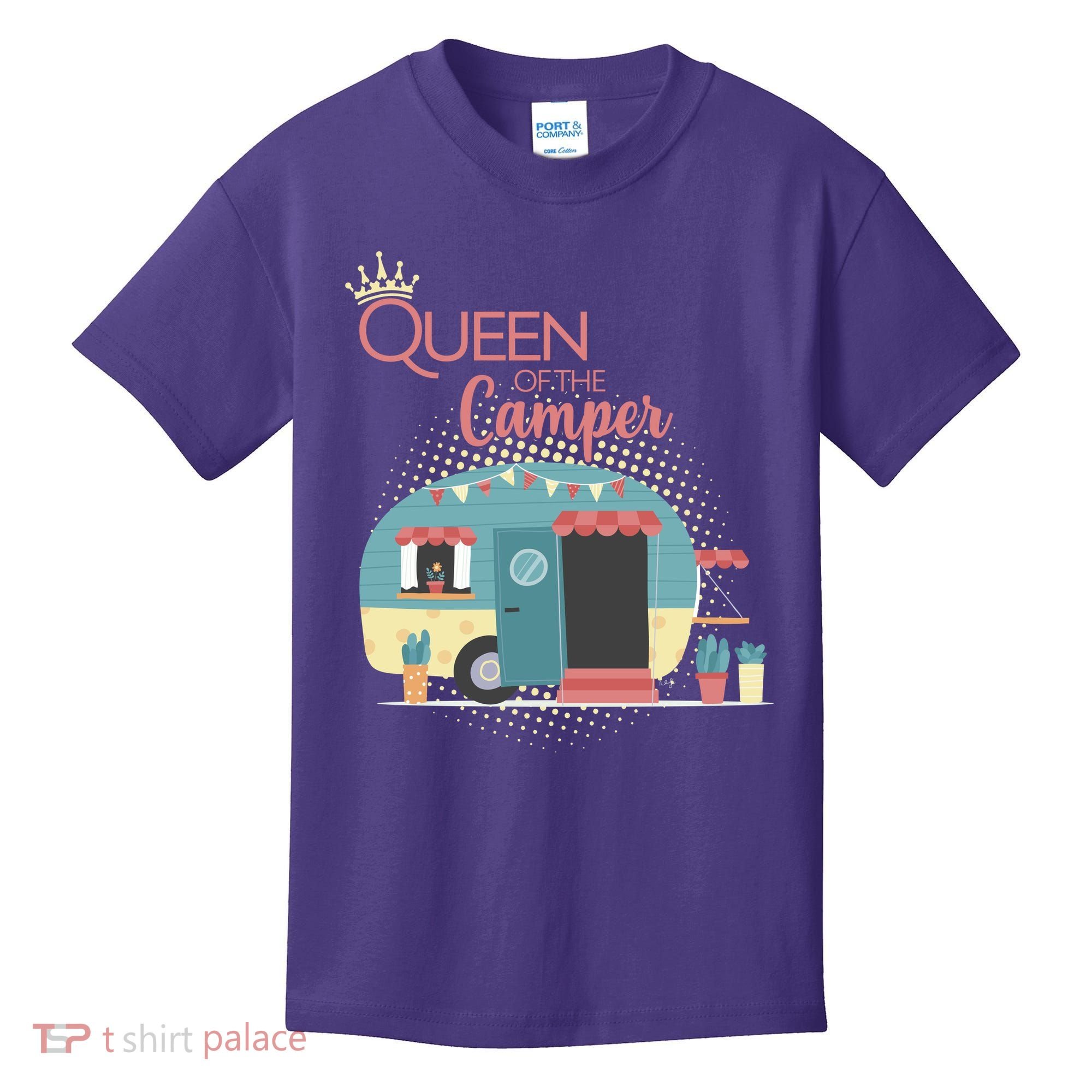 Queen Of The Camper Kids T-Shirt